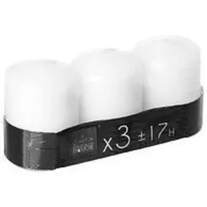 Bougies - ATMOSPHERA - Lot de 3 - Cire - Blanc - D. 5 x H. 7,5 cm