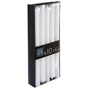 Comparateur de prix : ATMOSPHERA Créateur d'intérieur - Lot de 10 Bougies Bâtons Basic 25cm Blanc