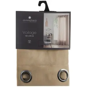 Voilage "Ana" - beige - 140x240 cm - Beige - Atmosphera createur d'interieur pas cher