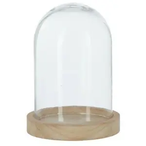Comparateur de prix : Atmosphera Créateur D'intérieur - Cloche verre bois H19cm