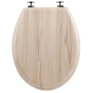 Les douces nuits de Mae Abattant WC en bois clair pas cher