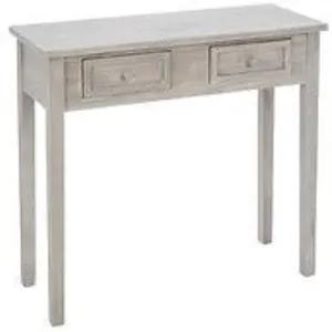 Console Charme bois blanchi L80cm - Atmosphera créateur d'intérieur pas cher
