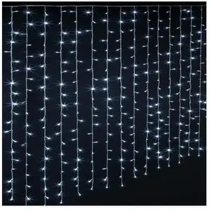 Rideau lumineux L 2 m 400 LED Blanc froid 20 Tombées 8 jeux de lumièreVendu parcarrefour