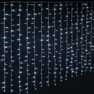 Comparateur de prix : ATMOSPHERA Rideau lumineux L 0.9 m 200 LED Blanc froid 10 Tombées 8 jeux de lumière