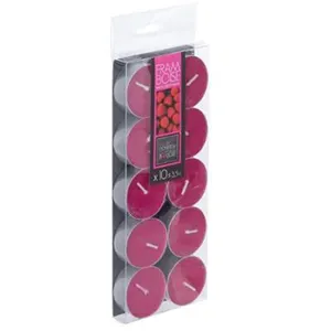 Atmosphera - Lot de 10 bougies parfumées - framboise - 140g