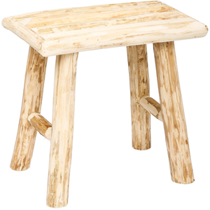 Comparateur de prix : Tabouret en bois de peuplier brut - ATMOSPHERA - Style Pure nature