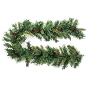 Féeric lights & Christmas Guirlande artificielle Sapin Vert avec Pommes de Pin L 180 cm pas cher