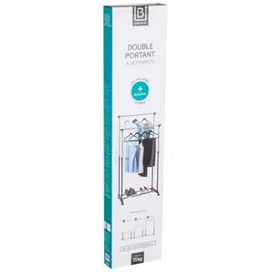 Ac-deco - Portant à vêtement double à roulettes pan - 5five pas cher