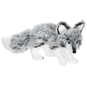 Pp No Name Déco de noël Renard fourrure Grise et Blanche l 24 cm - Feeric Christmas