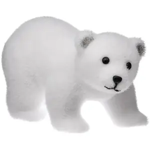 FEERIC LIGHT & CHRISTMAS Décoration à poser - Ours Blanc - A 4 Pattes de 21 cm