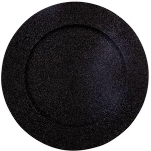 Comparateur de prix : b-home-interieur.be Feeric lights & christmas - Assiette de présentation colorama de noël d33cm paillettes noir