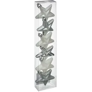 Comparateur de prix : Atmosphera Créateur d'intérieur Déco de sapin Lot de 6 Étoiles d 6 cm - Blanc et Argent - Feeric Christmas