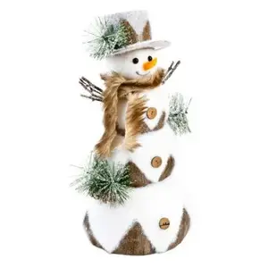 Comparateur de prix : Fééric Lights and Christmas - Bonhomme de Neige Déco Glacé 42cm Blanc