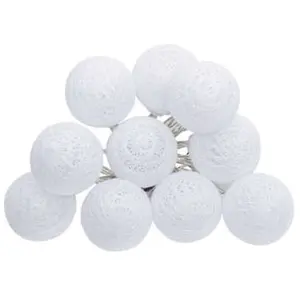 Comparateur de prix : Atmosphera Guirlande Led 10 Boules - Blanc