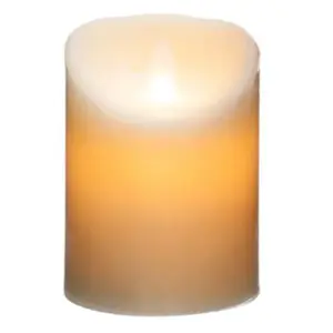 Bougie LED - ATMOSPHERA - Blanc - 150g - 3 dimensions - Fonctionne avec 2 piles AA pas cher