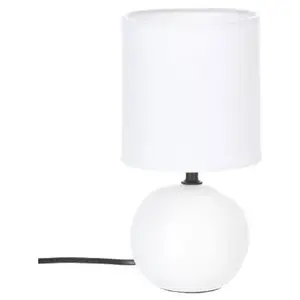 Atmosphera Créateur D'intérieur - Lampe céramique Timéo blanc mat H25cm pas cher