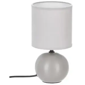 Comparateur de prix : Lampe de chevet - ATMOSPHERA - Timeo - Céramique - Gris clair - 60W