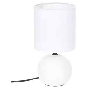 Comparateur de prix : ATMOSPHERA Créateur d'intérieur - Lampe à Poser Céramique Boule 25cm Blanc Strié