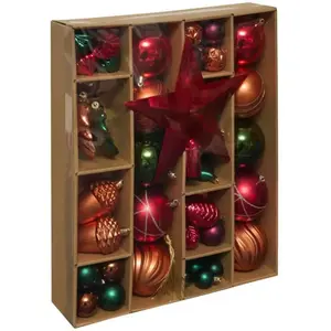 Ensemble de boules et décorations de Noël, 60 pièces pas cher