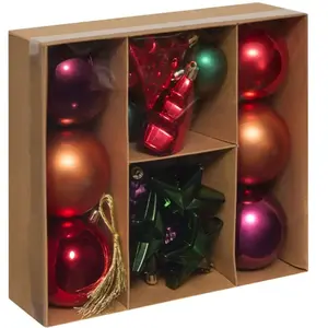 Déco de sapin de Noël Kit 20 pièces Multicolore Boules Sapins Etoiles ...