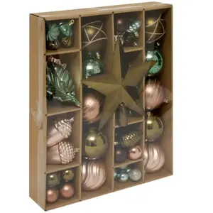 Ensemble de boules et décorations de Noël, 60 pièces pas cher