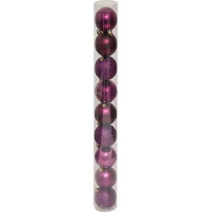 Comparateur de prix : Déco de sapin Lot de 9 Boules de Noël D 6 cm - Violet