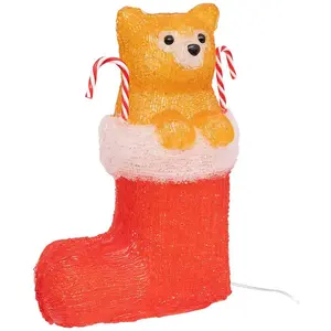 Déco lumineuse Chat 30 LED Blanc froid H 30 cm - Feeric Christmas pas cher