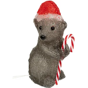 Déco lumineuse Souris 12 LED Blanc froid H 17 cm pas cher