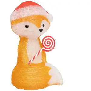 Déco lumineuse Renard 30 LED Blanc froid H 30 cm pas cher