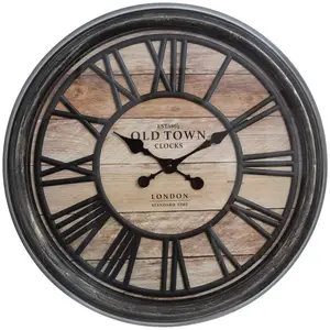 Comparateur de prix : Atmosphera Créateur d'intérieur - Horloge Murale Design Relief 50cm Naturel