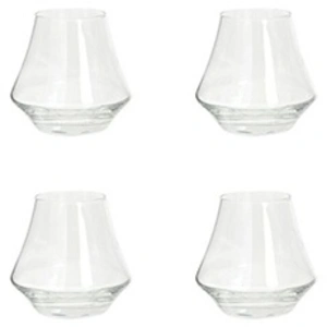 AC-DÉCO Secret de Gourmet - Lot de 4 Verres à Whisky Arome 29cl Transparent