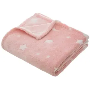 Comparateur de prix : Atmosphera for Kids - Plaid Phosphorescent Enfant Reka 125x150cm Rose