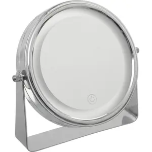 5five Miroir lumineux grossissant et pivotant à 360° sur pied en métal