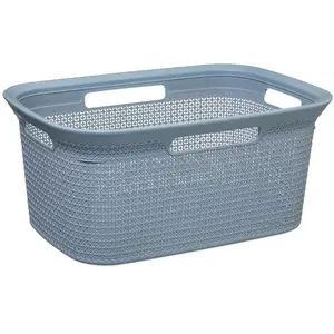 5five Simply Smart - Corbeille à linge 45l scandinave gris - 5five pas cher