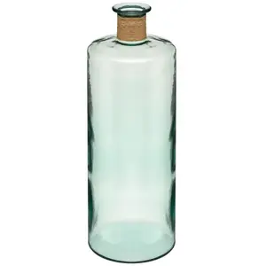 Comparateur de prix : Atmosphera Créateur d'intérieur - Vase Epaule en Verre Recyclé Lila 75cm Bleu Clair