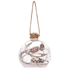 Non communiqué Boule de Noël Fiole Marron Glacé 9cm Naturel