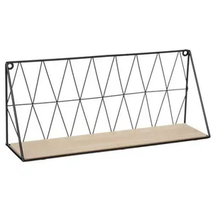 Comparateur de prix : Atmosphera Créateur d'intérieur - Etagère Murale Design Wire 48cm Noir