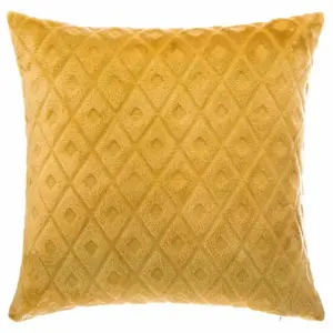 Paris Prix coussin flan 3d losange - 40 x 40 cm - ocre