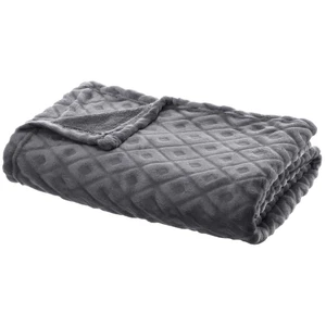 ATMOSPHERA Créateur d'intérieur - Plaid Imprimé Losange 3D 125x150cm Gris