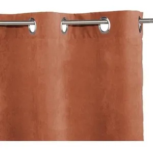 Rideau Mémories rose terracotta 140x260cm Atmosphera Créateur D'intérieur pas cher