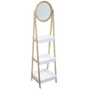 Comparateur de prix : Five - tagère 3 niveaux avec miroir pivotant 5 Blanc