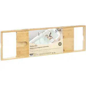 Pont de baignoire extensible l.70/105 x P.22,1 cm bambou 5Five pas cher