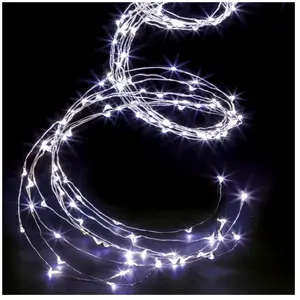 Comparateur de prix : ATMOSPHERA Guirlande lumineuse Extérieur Cascade 200 MicroLED Blanc froid 8 jeux de lumière