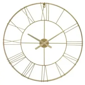 Comparateur de prix : Atmosphera Grande Pendule murale effet 3D en métal doré D 70 cm
