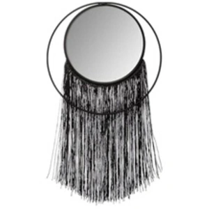 Pp No Name Miroir Mural Rond en Métal Frange 18cm Noir