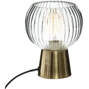 Comparateur de prix : Atmosphera Créateur d'intérieur - Lampe à Poser en Verre Laye 19cm Or