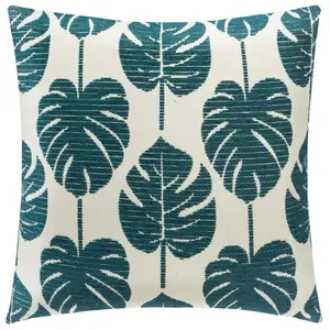 Housse de coussin Feuilles vert cèdre 40x40cm - Atmosphera créateur d'intérieur pas cher