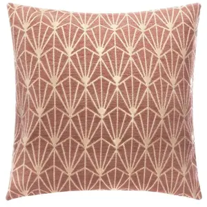 Atmosphera - Housse de Coussin - Coton et Chenille - Rose - 40x40 cm