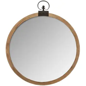 Atmosphera Créateur d'intérieur - Miroir Mural Vintage Gousset 73cm Marron