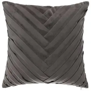 Paris Prix coussin en velours tressé - 40 x 40 cm - gris foncé